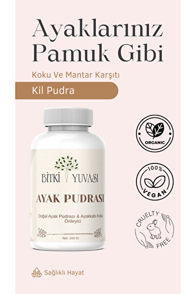 Bitki Yuvası Lavanta Özlü Koku Önleyici Doğal Ayak Pudrası Lavandula Angustifolia