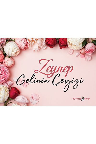 Kentsoylu Dower Parcel Bundle Tag for Bride Name Custom Design - A4 Size- 10 Pack Self Adhesive