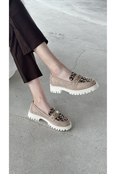 Letafia Brenda Bej Leopar Desenli Loafer