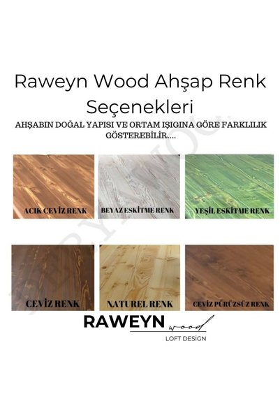 deryawood Raweyn Masif Ahşap Raf 100*29