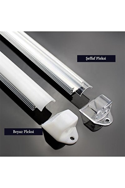 Genel Markalar Digielektro Bar Çubuk Led Kasası 50cm Şeffaf Kapak Boş Kasa 5630 5730 4014