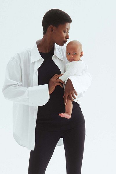H&M MAMA Flared jersey trousers