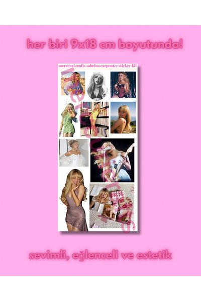merccuri crafts Sabrina Carpenter Sticker Set (32+ Pcs High Quality) - for Notebook Agenda, Laptop, Scrapbooking