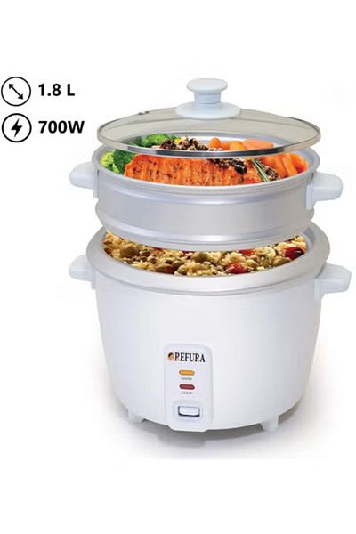 REFURA 2 In 1 Rice Cooker & Steamer 1.8 L Re-620