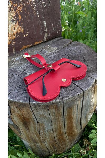Atölyezümra Hanging Glasses Case Circle Model (Red)
