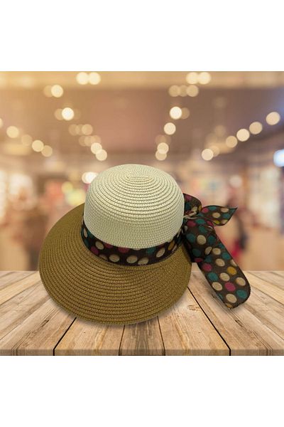 Deeplively Women's Straw Hat Summer Beach Hat Premium Quality - Foldable - Adjustable to Head