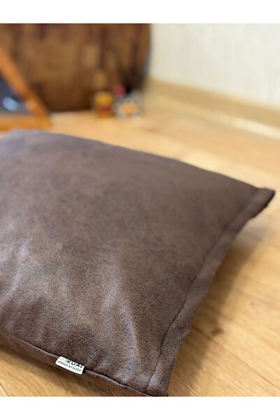 Kumru Çeyiz Çok Kullanışlı Kadife Yer Minderi Puf Kılıfı 60x60 Minder