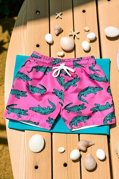 MİLAYS LİFE HOME COLLECTİON Pantaloni scurți pentru băieți, cu șireturi imprimate, cu plasă de plasă în interior, pentru mare și piscină