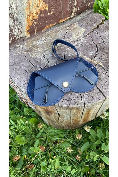 Atölyezümra Hanging Glasses Case Heart Model (Navy Blue Color)