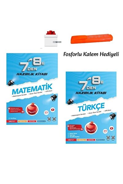 Nartest Yayınları Nartest 7 den 8 e Matematik ve Türkçe Hazırlık Kitabı (2 Ki...