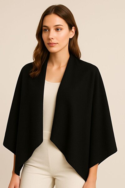 LinaByUgurr Чорний без бахроми 70 см товстий зимовий полярний плечовий шарф з м'якою текстурою для кафе, ресторанів, готелів тощо.