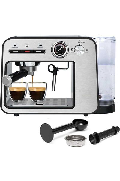 Generic Espresso Machine 20 Bar For Home – Cappuccino & Latte Maker With Milk Frother, Double Cup Shot