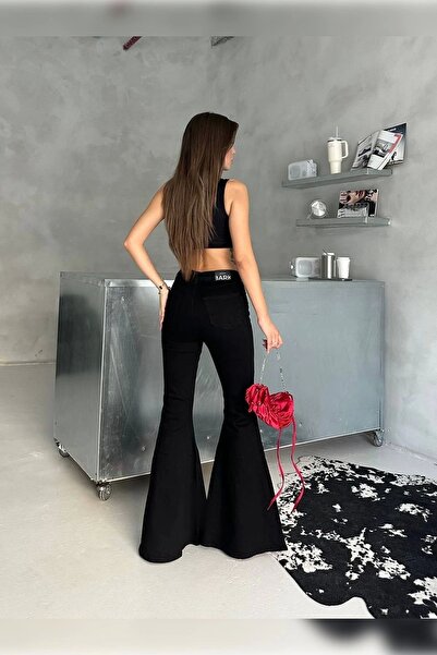 Harmony Ισπανικό τζιν με εξαιρετικά φαρδύ πόδι ψηλόμεσο Lycra