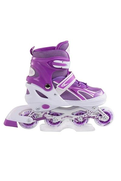Duman Skates Adjustable 2+1 Lighted Metal Body Practice Skates