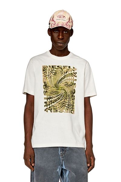 Diesel Λευκό T-Shirt - Ανδρικό