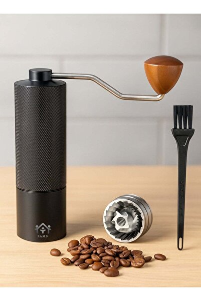 F.A.M.S مطحنة قهوة 3 في 1 قابلة للتعديل من الفولاذ المقاوم للصدأ لطحن قهوة الإسبريسو والصحافة الفرنسية والصب