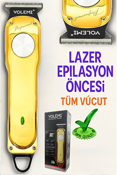 VOLEMİ 00-85 Kişisel Bakım Aletleri Tüm Vücut Lazer Öncesi Tüy Kısaltma Saç Sakal Ense Çizim Tıraş Makinesi