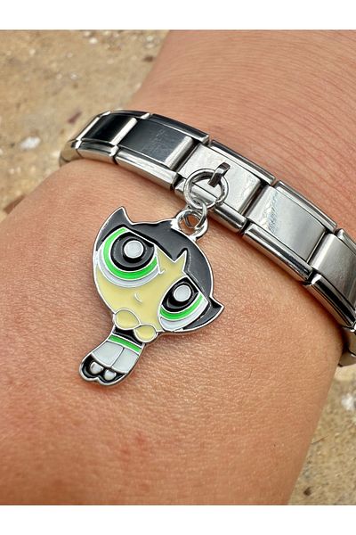Snartun Powerpuff Girls Steel Charm and Italian Steel Bracelet I Special Boxed