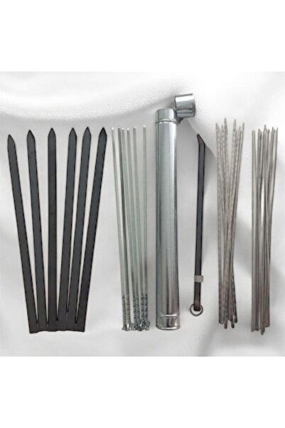 YILMAZNARGİLE KEBAP SETİ (60cm)-Adana Beyti Kebap Şişi,Kare Patlıcan Şiş, Kuş...