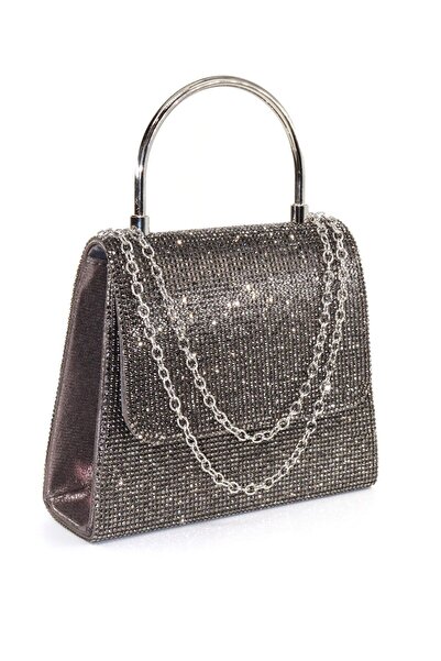 KEEBA Platinum Stone Evening Dress Bag. Platinum Women's Evening Dress Bag. P...