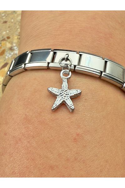 Snartun Starfish Steel Charm and Italian Steel Bracelet I Special Boxed