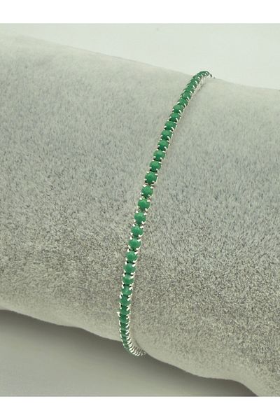 Snartun Green Zircon Stone Sparkling Elastic Bracelet