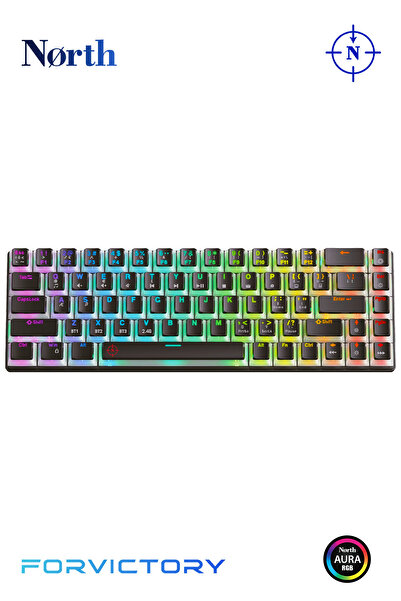 Genel Markalar Odin PRO WL68 LightCore Kablosuz Bluetooth RGB Red Switch Türkçe Mekanik Gaming Klavye