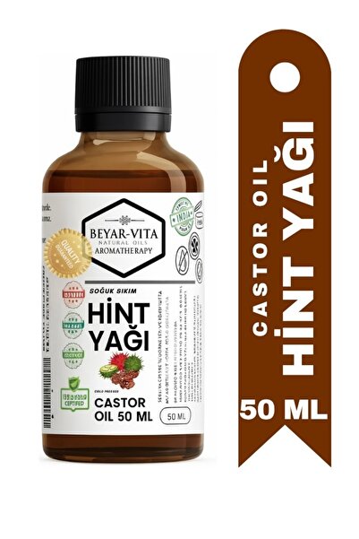 BEYARVİTA Hint Yağı Soğuk Sıkım 50 ml %100 Doğal Ve Saf Castor Oil