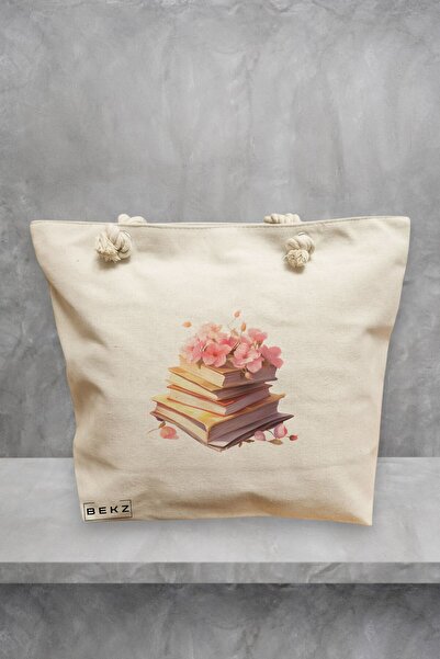 BEKZ Τσάντα Θαλάσσης, μοντέλο Books 48, 40x51 εκ., Κρεμ, BEKZ®