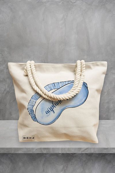 BEKZ Geanta de plaja Travel Girl 17, 40x51 cm, Crem, BEKZ®