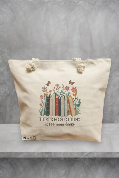 BEKZ Τσάντα θαλάσσης, μοντέλο Δεν υπάρχουν πολλά βιβλία, 40x51 εκ., Κρεμ, BEKZ®