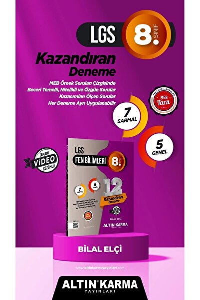 Altın Karma Yayınları ALTIN KARMA 2025 LGS 8.SINIF FEN BİLİMLERİ Sarmal Denem...
