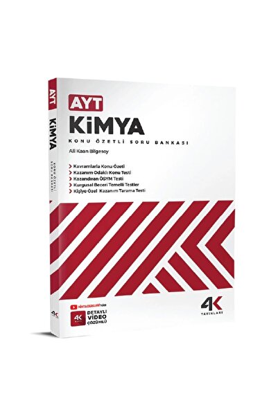 4k Yayınları Ayt Kimya Konu Özetli Soru Bankası