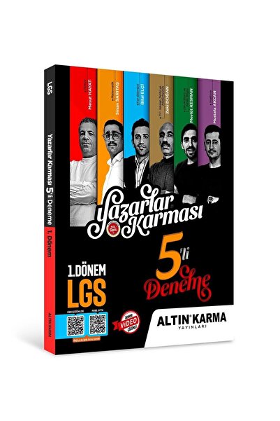 Altın Karma Yayınları 8.sınıf 1.dönem Yazarlar Karması 5' Li Deneme