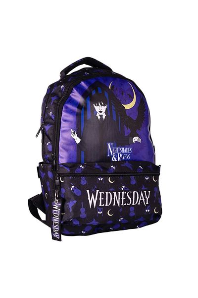 WEDNESDAY Geantă de școală - Nightshades & Ravens Patterned