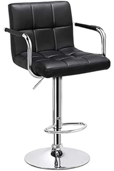 MAPLE HOME DECORATION كراسي بار دوارة قابلة للتعديل من جلد البولي يوريثان للمطبخ والمكتب متينة وأنيقة