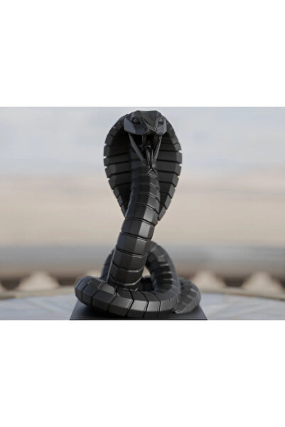 Pixelart3D Kara Yılan Heykel Figür Dekorasyon Dekor