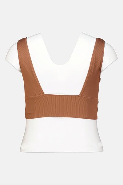 We Are We Wear Women No Padded Plain Bikini Top, Brown
