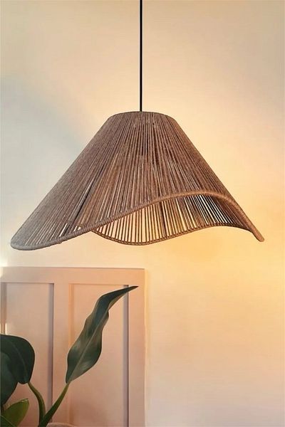 AFRALYAHOME Macrame Chandelier Lighting Scandinavian Chandelier Rustic Style Bohemian Chandelier (Lamp Holder Included)