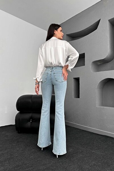 Harmony Ice Blue Spanish Leg Jeans Recovery Trousers