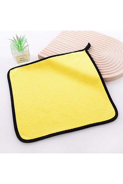 Bogadini XL Microfiber Cloth 2 Sides 90x60 Cm Ultra Absorbent Anti-Stain Yellow Gray