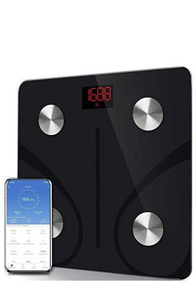 VOGMAX ميزان ذكي مزود بتقنية البلوتوث باللون الأسود