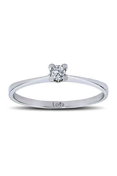 Lova G Renk 0,08 Karat Pırlanta Tektaş Yüzük - 1020093