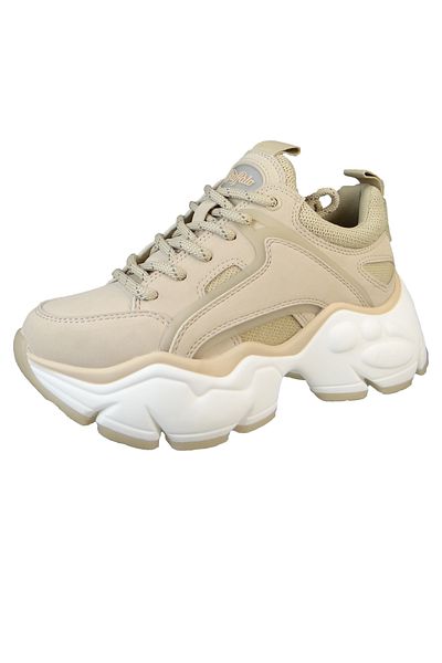 Buffalo Damen Low Sneaker Binary Low Top 1630810 Beige Cream Kunstleder