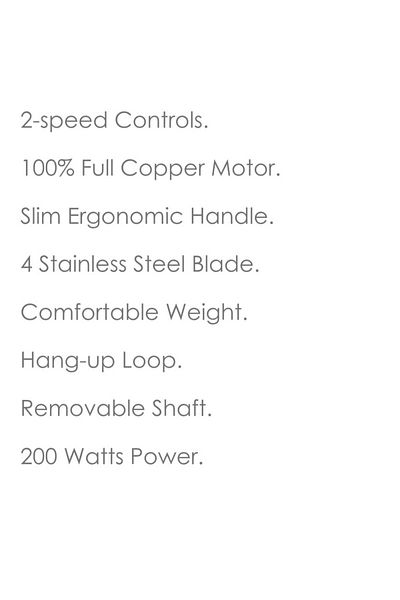Generic Hand Blender 200w – 2-speed Immersion Blender With Steel Blades For Smoothies & Baby Food