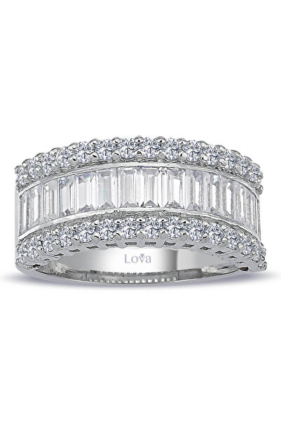 Lova 2,29 Karat Baget Pırlanta Yarımtur Yüzük - 1010370