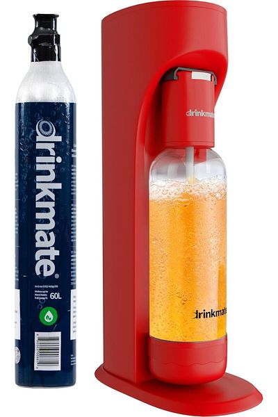 Drinkmate OmniFizz Sparkling Water and Soda Maker, Carbonates Any Drink, with 60L CO2 Cylinder (Roya