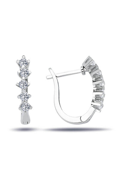 Lova Pırlantalı Nilüfer Halka Küpe - 3010027