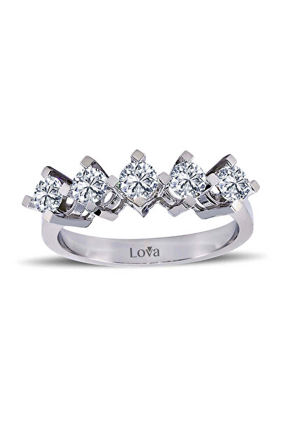Lova E Renk 0,83 Karat Pırlanta Beştaş Yüzük - 1050223