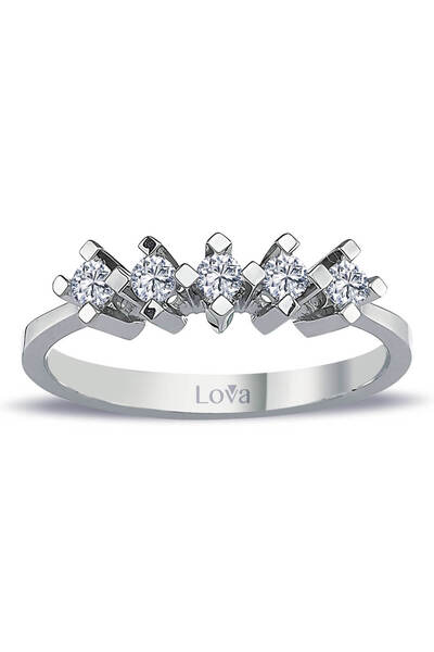 Lova G Renk 0,25 Karat Pırlanta Beştaş Yüzük - 1070178